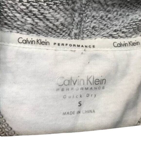 Calvin Klein Size S Cowl Neck Oversize Gray Sweatshirt Performance Quick Dry - Picture 4 of 7